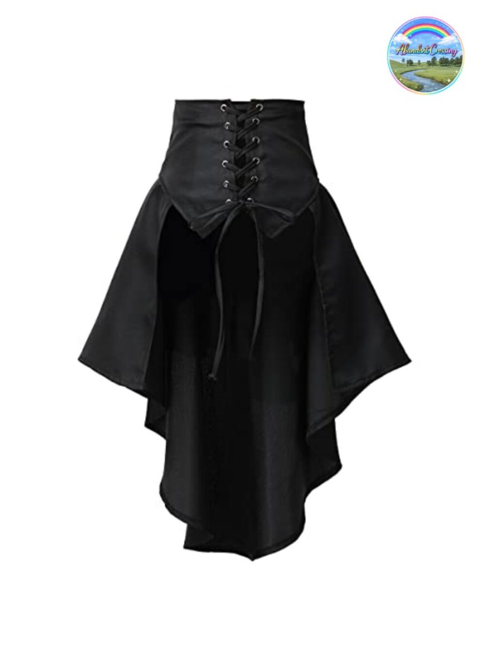 Renaissance High Low Skirt Lace-Up Corset Waist Gothic Medieval Pirate Costume